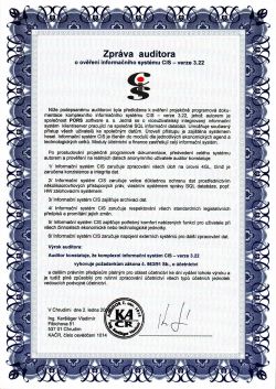 CIS Certifikát